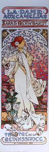 Lámina Alfons Mucha, La Dame aux Camélias