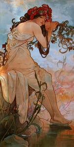 Lámina Alfons Mucha, El verano