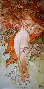 Lámina Alfons Mucha, La primavera