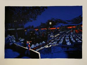 Serigrafia firmata Vincent Perriot, Main basse sur la ville II