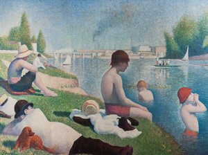 Lámina Georges Seurat, Un baño en Asnieres