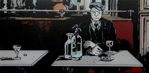 Lámina de Jacques Tardi, Au bistro