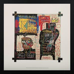 Lámina enmarcada Jean-Michel Basquiat : The Italian version of Popeye has no Pork in his Diet (1982)