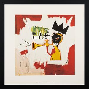 Lámina enmarcada Jean-Michel Basquiat : Trumpet (1984)