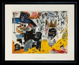 Lámina enmarcada Jean-Michel Basquiat : Tyrany, 1982