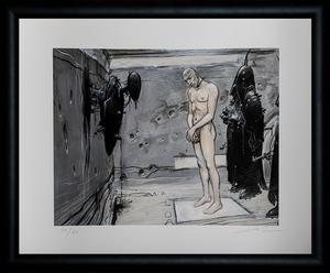 Signed Enki Bilal framed Fine Art Pigment Print : Homme nu