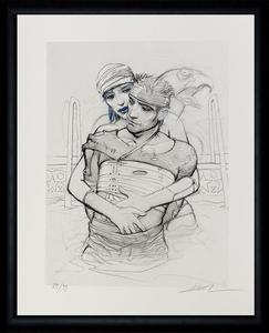 Signed Enki Bilal framed Fine Art Pigment Print : La piscine