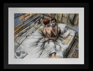 Signed Enki Bilal framed Fine Art Pigment Print : Le lit