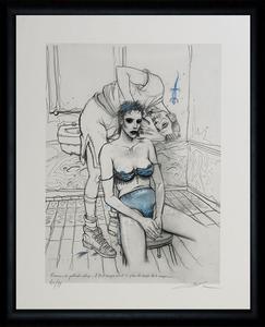 Signed Enki Bilal framed Fine Art Pigment Print : Plan de coupe