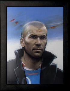 Affiche encadrée de Enki Bilal : Zidane