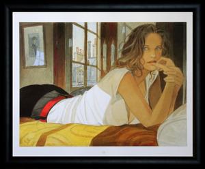 Jean Pierre Gibrat framed print : Jeanne allongée