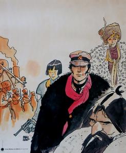 Lámina enmarcada Corto Maltese de Hugo Pratt : Sibérie