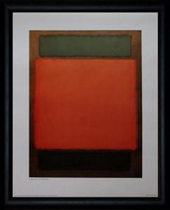 Affiche encadrée de Mark Rothko : Orange, Brown, 1963