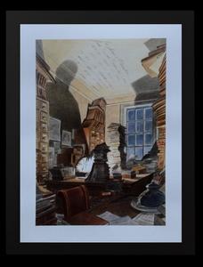 Affiche encadrée François Schuiten : Bibliothèque Mundaneum