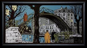 Affiche encadrée de Jacques Tardi : 10ème arrondissement de Paris