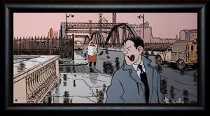 Affiche encadrée de Jacques Tardi : 13ème arrondissement de Paris