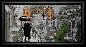 Affiche encadrée de Jacques Tardi : 20ème arrondissement de Paris