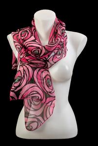 Foulard en soie Mackintosh : Rose et larme