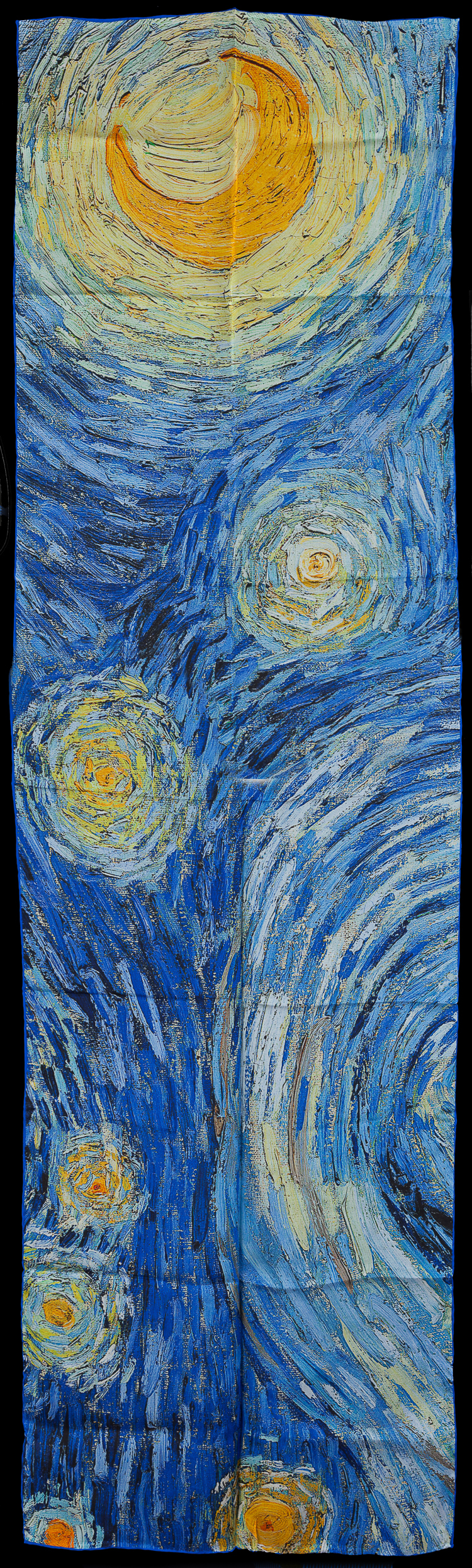 Carmani – Bolsa con manijas de madera - V. Van Gogh, noche estrellada sobre  el Rhone (Carmani)