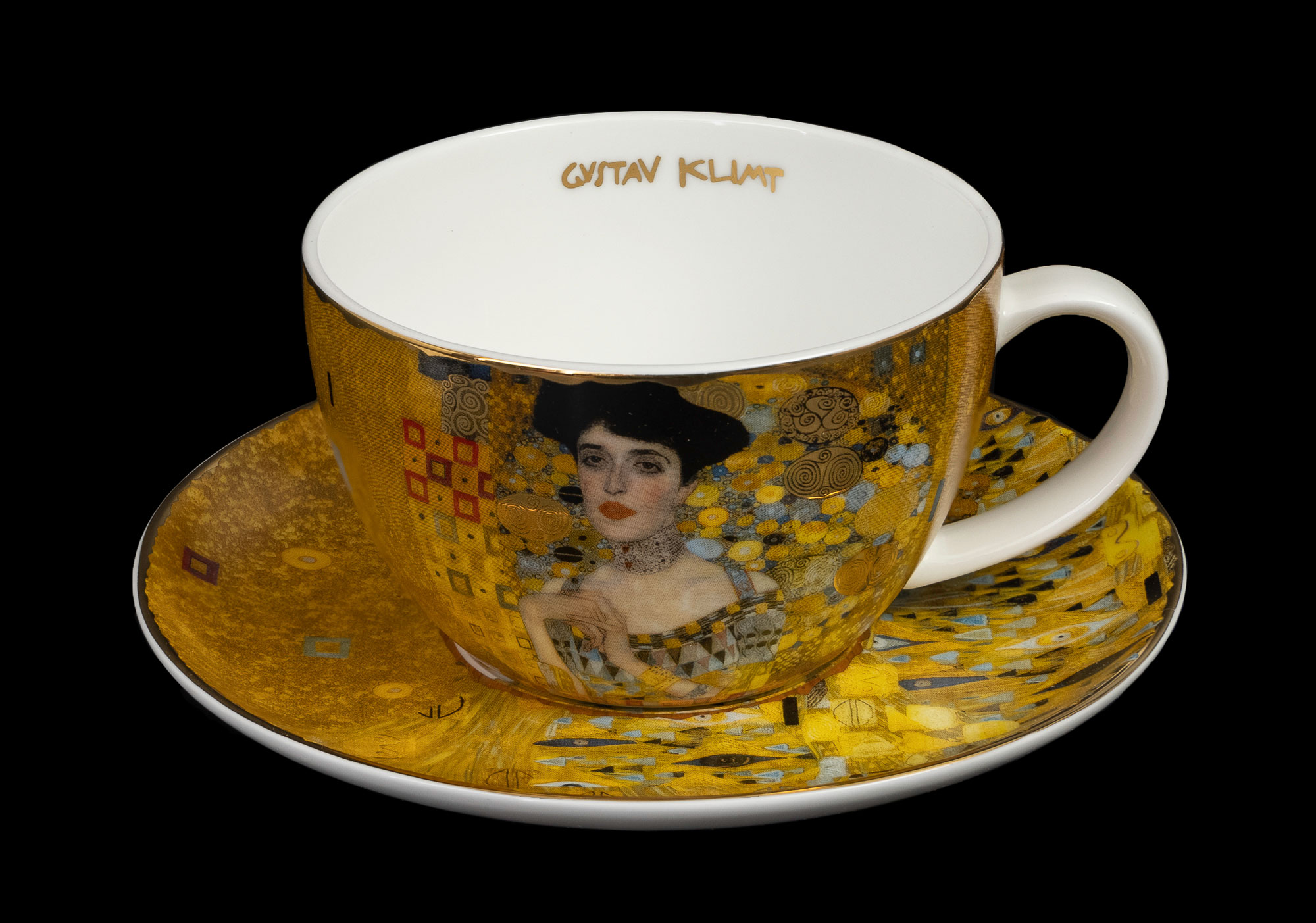 Gustav Klimt teacup and saucer : Adele Bloch Bauer (Goebel)