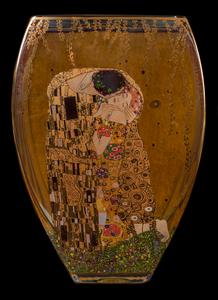 Vase Gustav Klimt en verre dorée : Le baiser