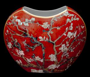 Vincent Van Gogh porcelain vase : Almond Tree (red)