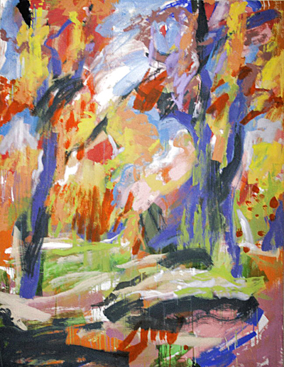 Jean Pierre DOLLA - Paysage abstrait<br />Acrylique sur toile (147 x 190 cm)