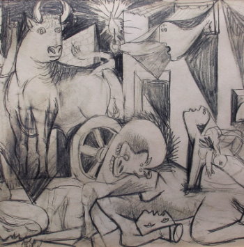 Pablo Picasso: Guernica - Studio preparatorio 28 maggio 1937