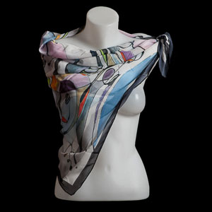 Foulards carrés artistiques Sandra Benielli