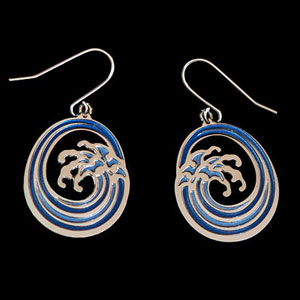 Hokusai earrings