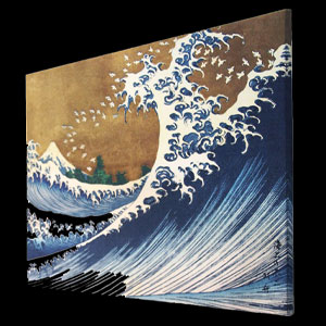 Hokusai prints on canvas
