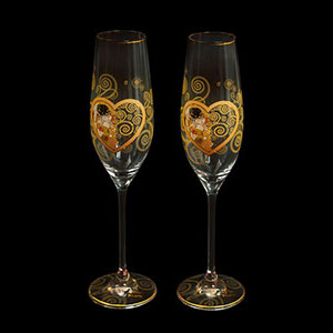 Gustav Klimt champagne glasses
