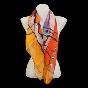 Squared artistic scarves by Mika