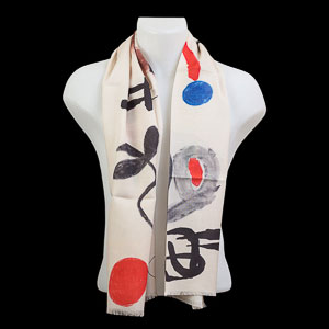 Joan Miro silk scarves for men