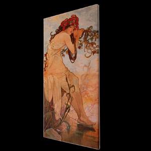 Alphonse Mucha prints on canvas