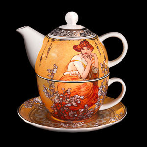 Alphonse Mucha tea sets