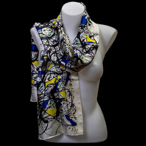 Jackson Pollock silk scarves
