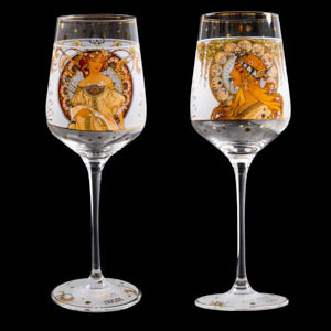 Verres à vin artistiques