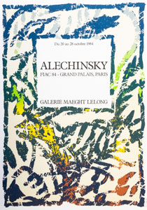 Pierre ALECHINSKY : Affiche en lithographie originale de 1984 : Fiac 1984