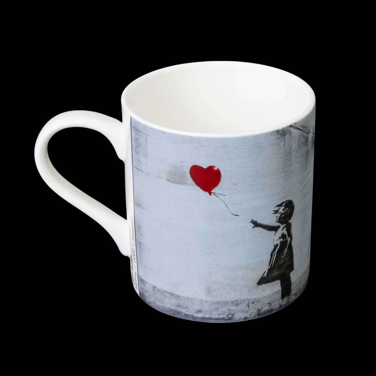 Taza Banksy: La niña con el globo (detalle)