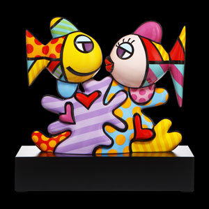 Figurina Romero Britto, Ocean Love (Edizione limitata numerata con certificato)