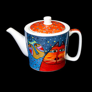 Laurel Burch Teapot: Fantastic Felines