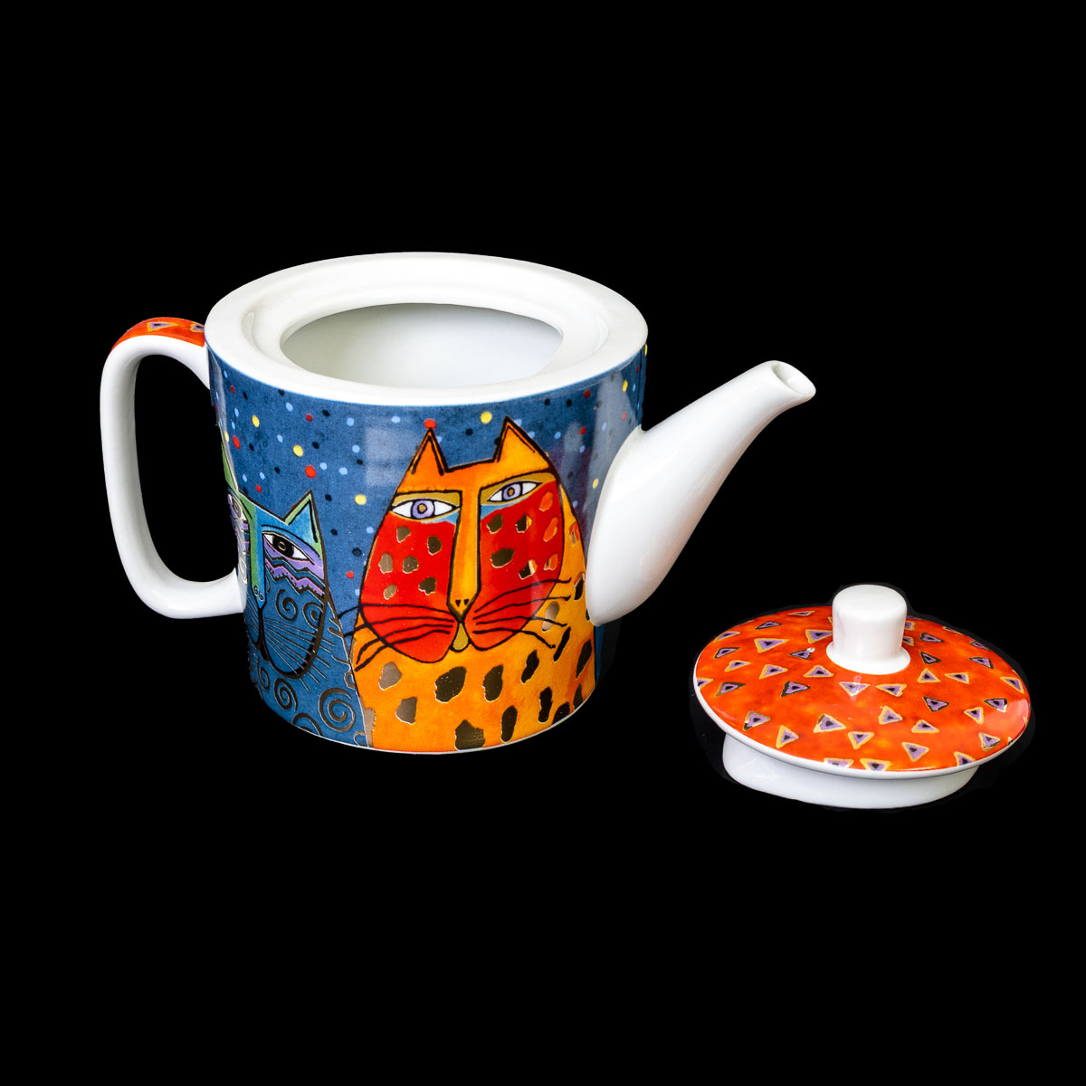 Laurel Burch Teapot: Fantastic Felines