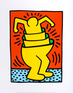 Keith Haring poster print : Untitled, 1989 (Cup Man)