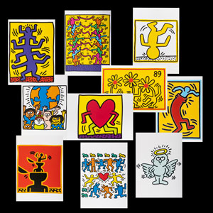 Bustina di 10 cartoline di Keith Haring