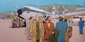 Affiche André Juillard - Blake et Mortimer : Un long vol sans histoire