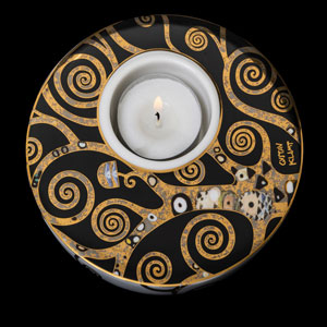 Porcelain tealight holder Gustav Klimt: The Tree of Life