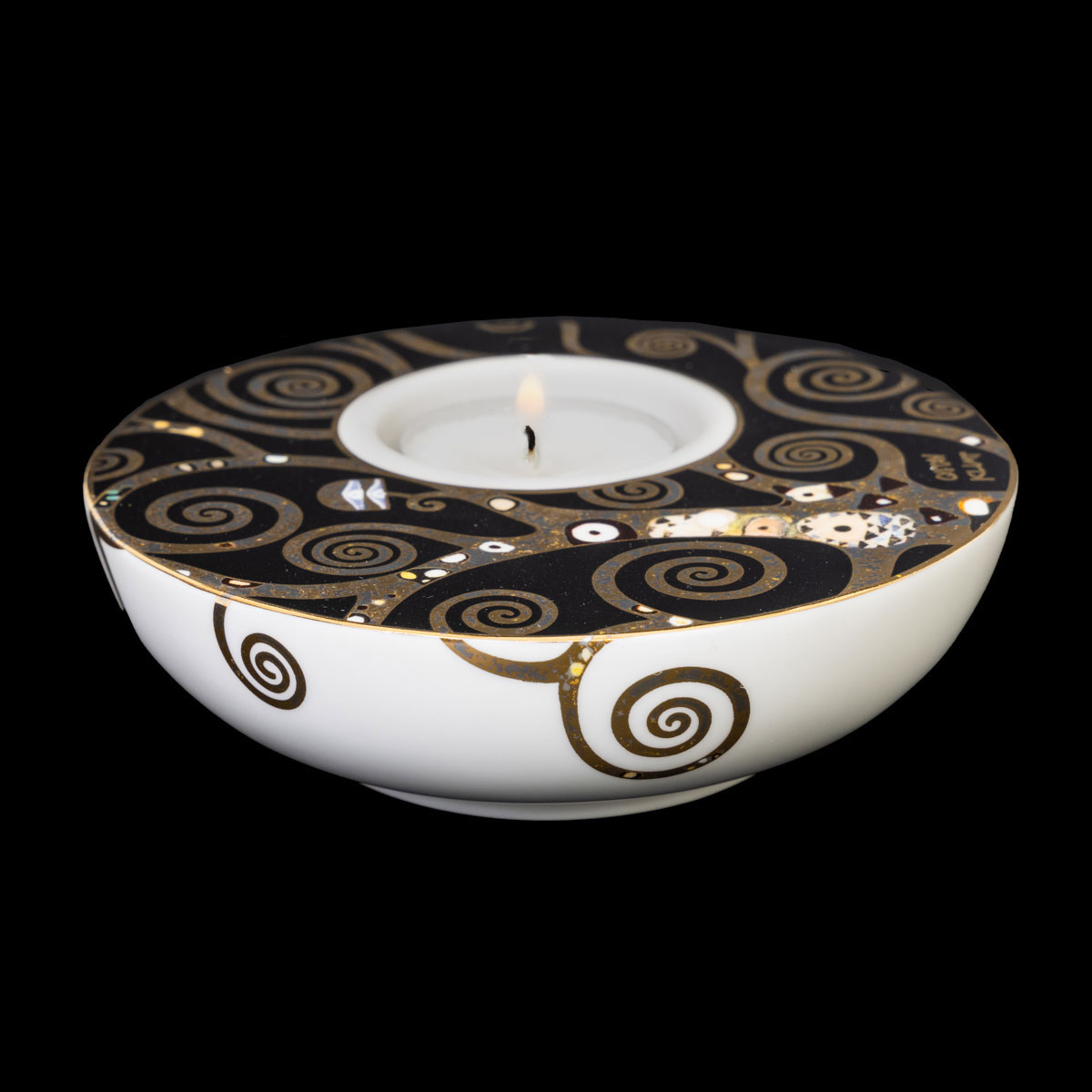 Porcelain tealight holder Gustav Klimt: The Tree of Life