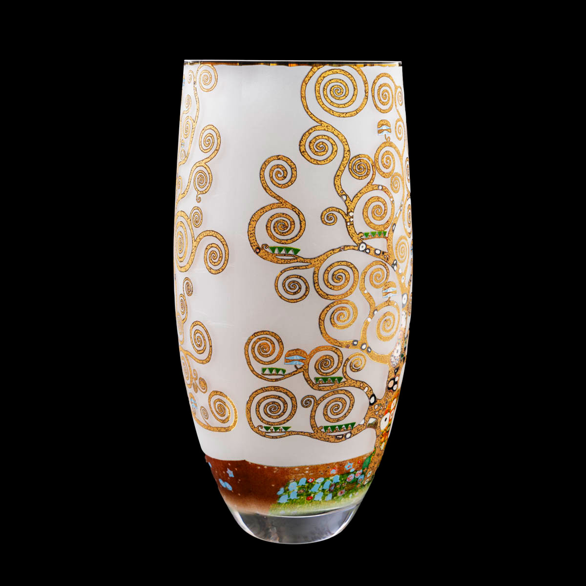 Vaso in vetro Gustav Klimt - L'albero della vita (vetro sabbiato), dettaglio n°2