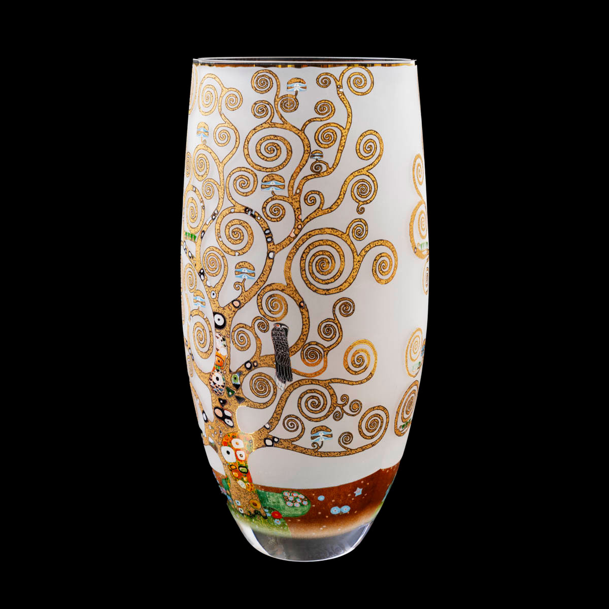 Vaso in vetro Gustav Klimt - L'albero della vita (vetro sabbiato), dettaglio n°3